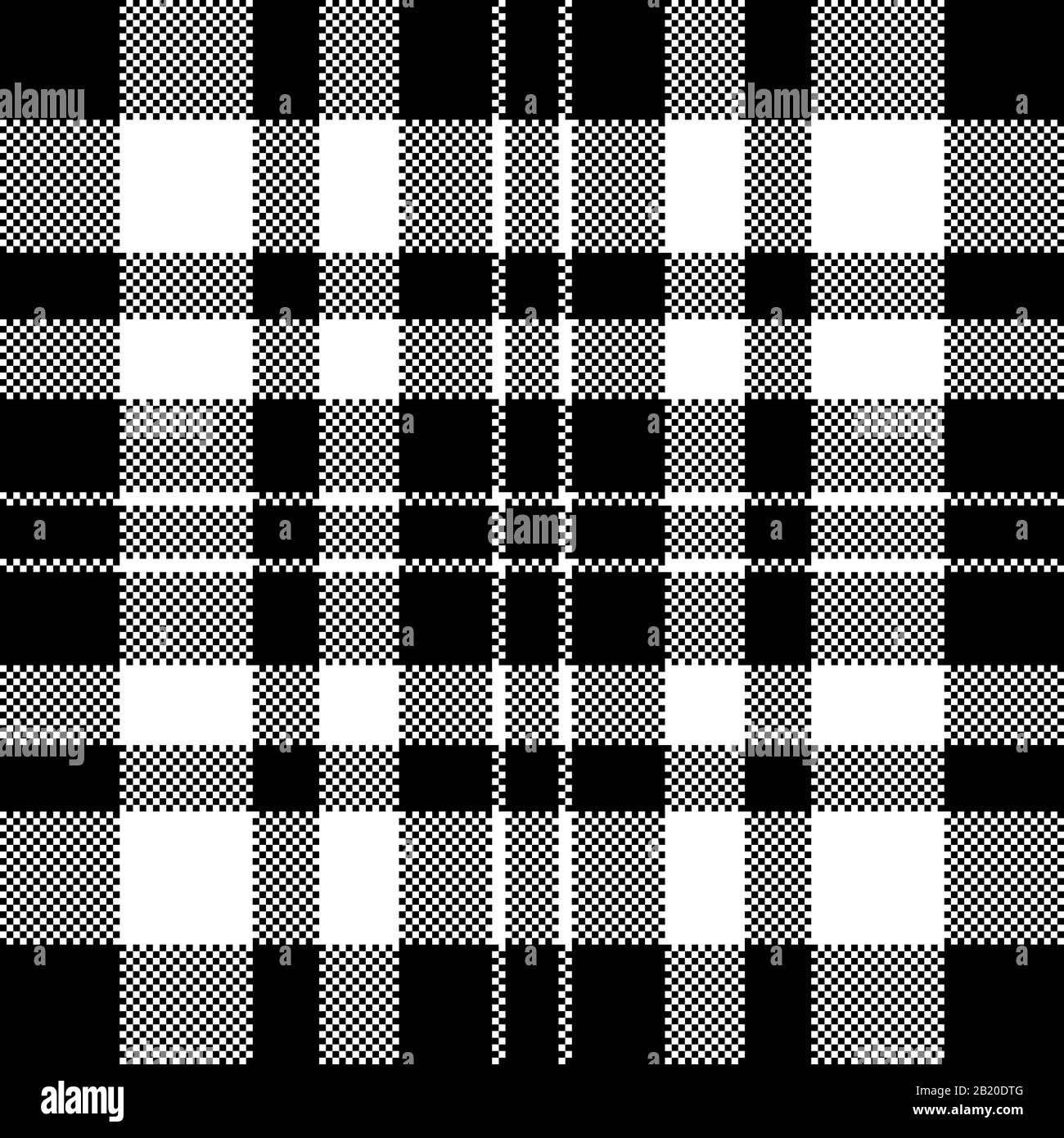 Twill buffalo plaid background Black and White Stock Photos & Images ...