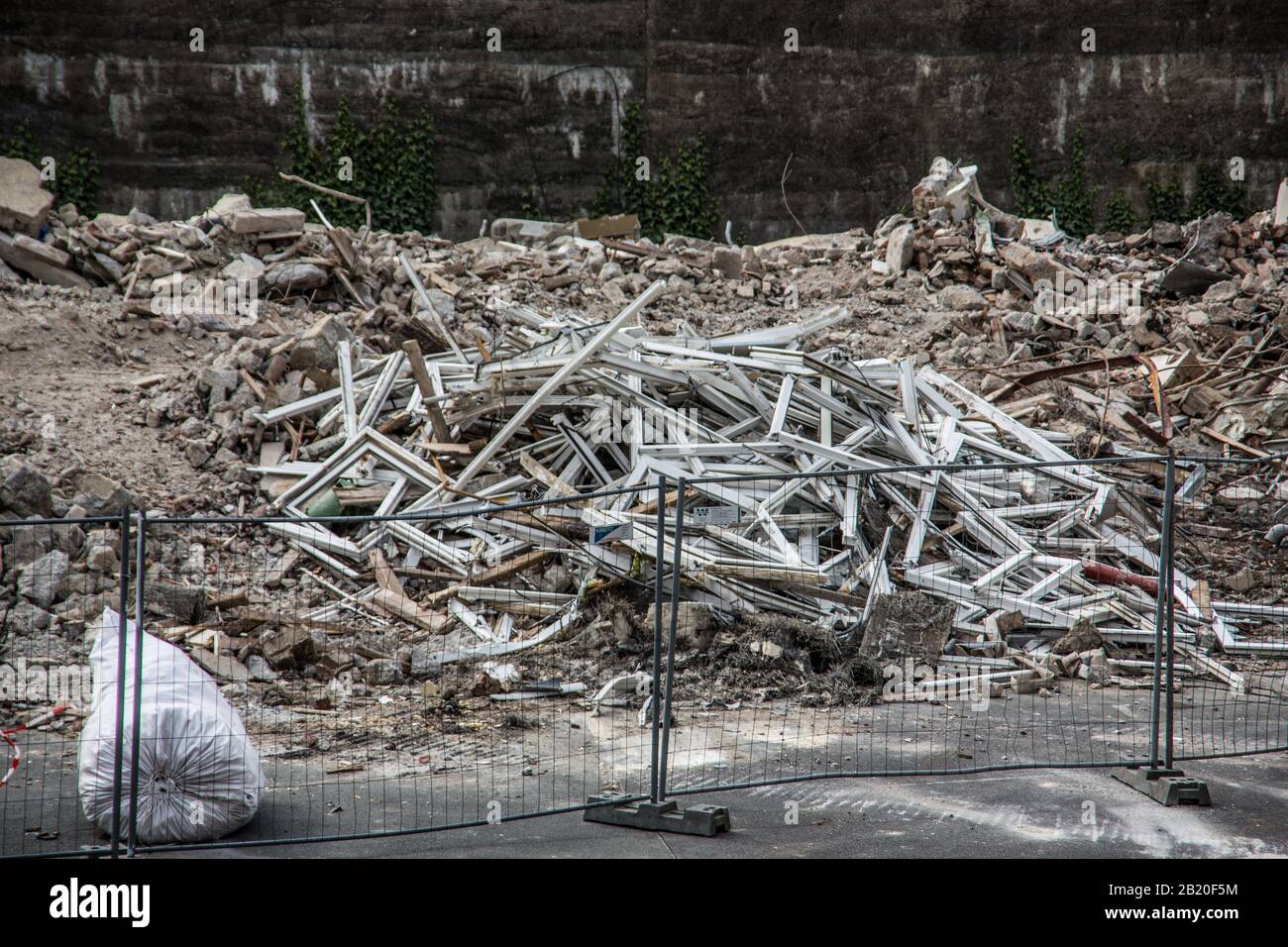 Debris dump when houses are demolished Stock Photo - Alamy