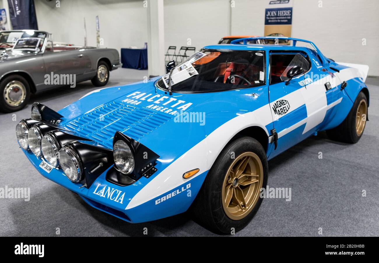 The Lancia Stratos At The London Classic Car Show UK 2020 Stock Photo