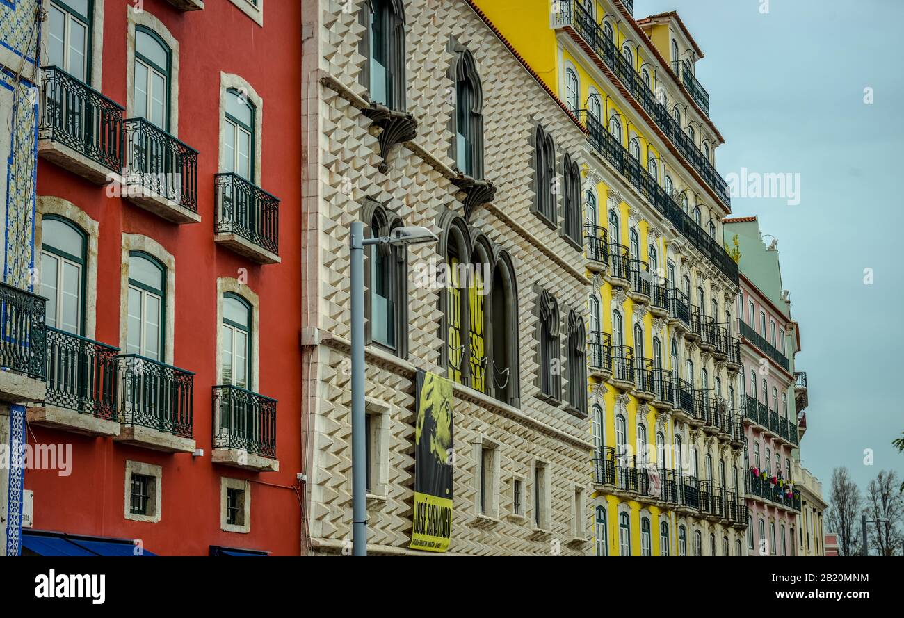 Fassaden, Rua da Alfandega, Alfama, Lissabon, Portugal Stock Photo