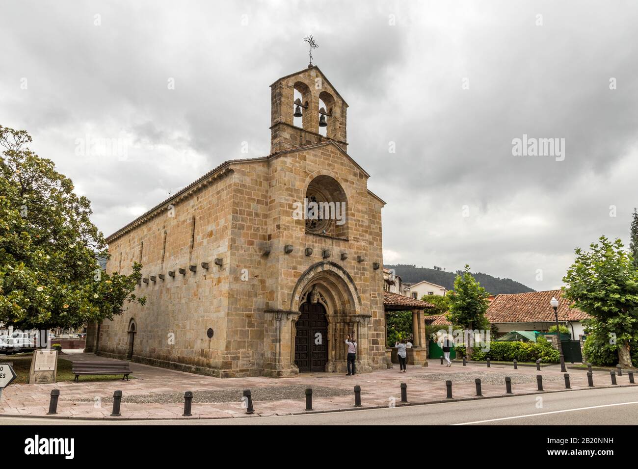 Villaviciosa, Spain. The Iglesia de Santa Maria de la Oliva (Church of ...