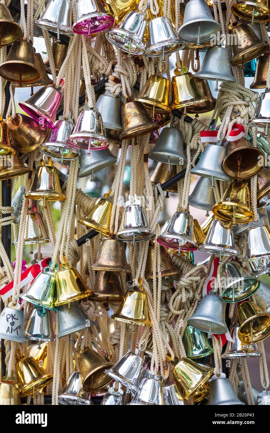 Token Bells Small love bells, a token of affection, attached to the railings and ...