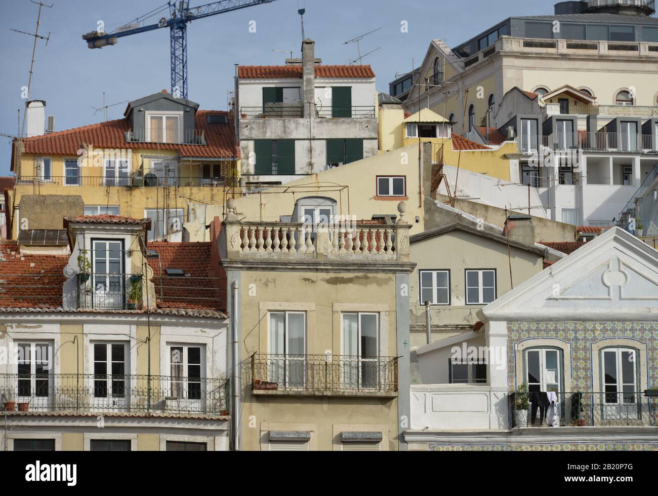 Haeuser, Altstadt, Bairro Alto, Lissabon, Portugal Stock Photo