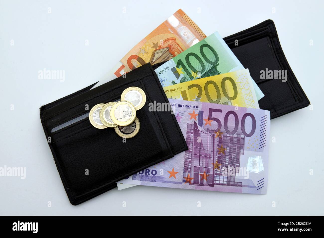 Portemonnaie, Euroscheine Stock Photo