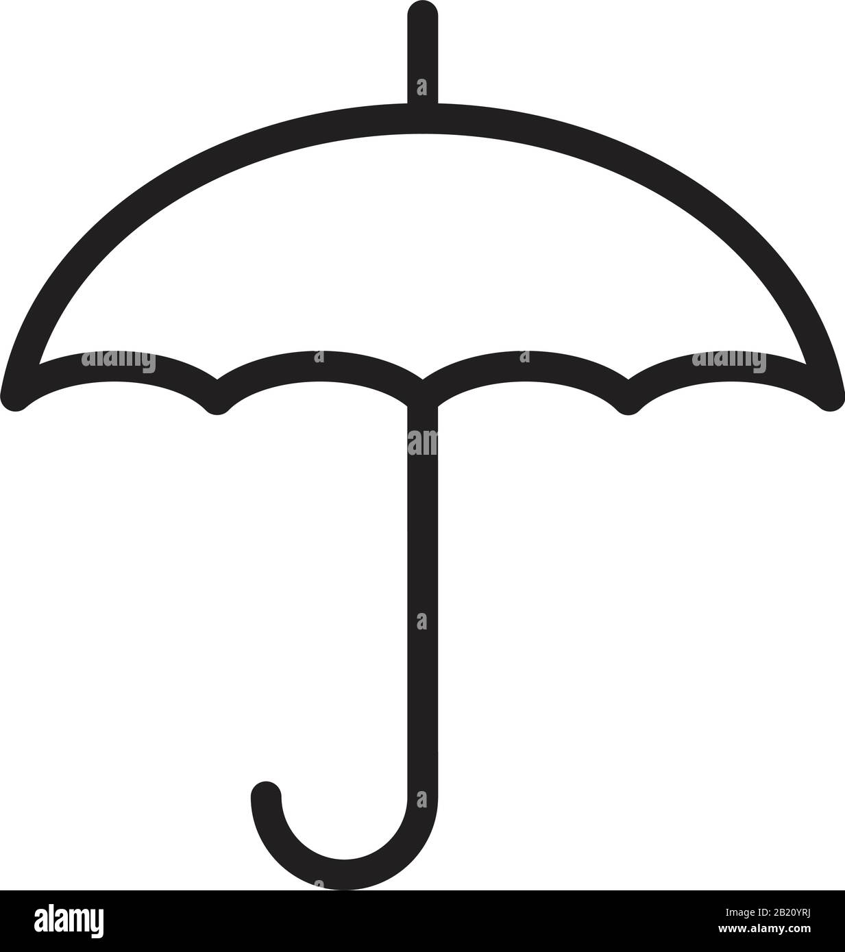 Umbrella Icon template black color editable. Umbrella Icon symbol Flat