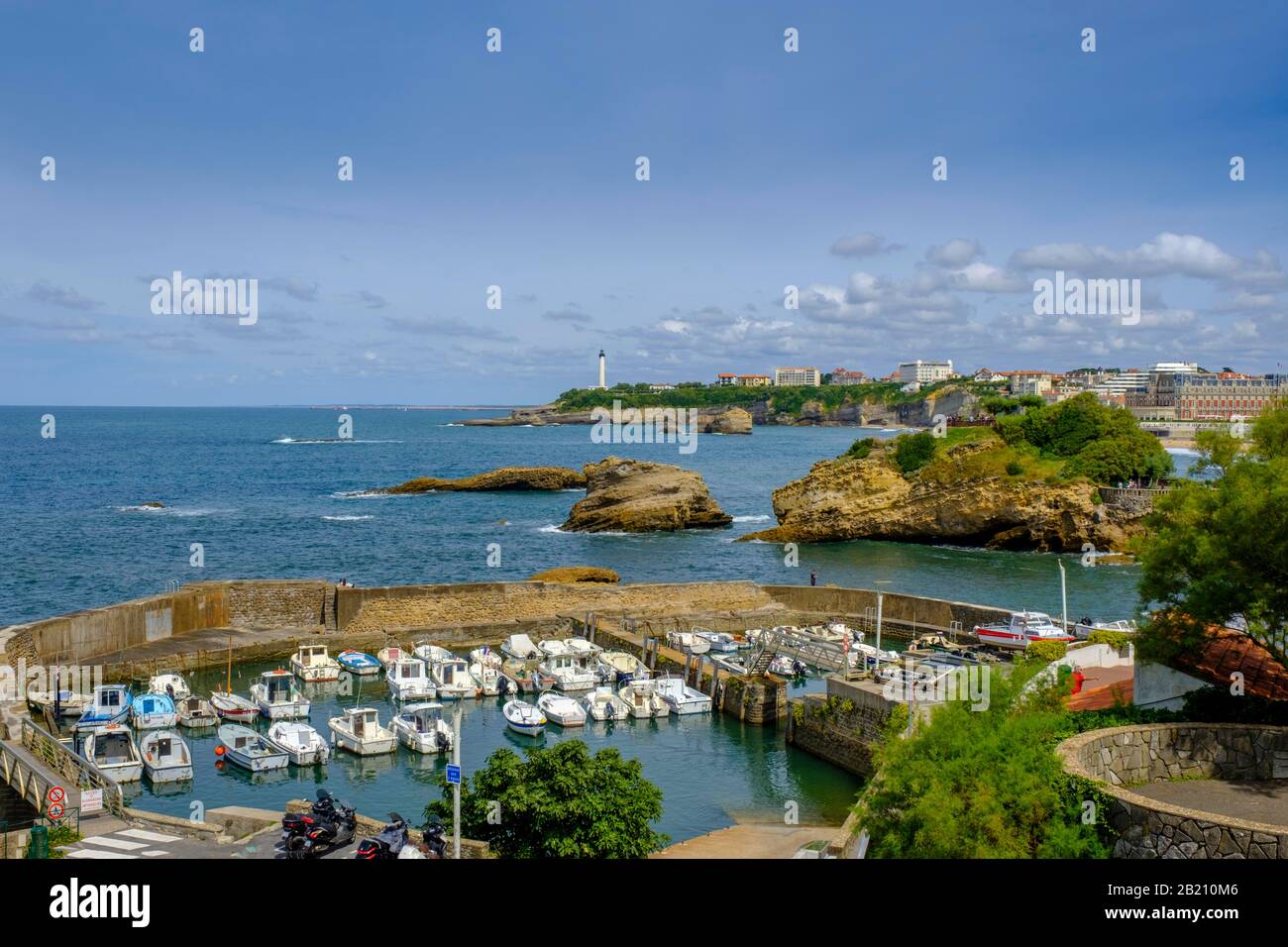 Fishing port, Le Port des Pecheurs, Coast, Biarritz, Cote Basque, Aquitaine, Departement Pyrenees-Atlantiques, Nouvelle-Aquitaine, France Stock Photo