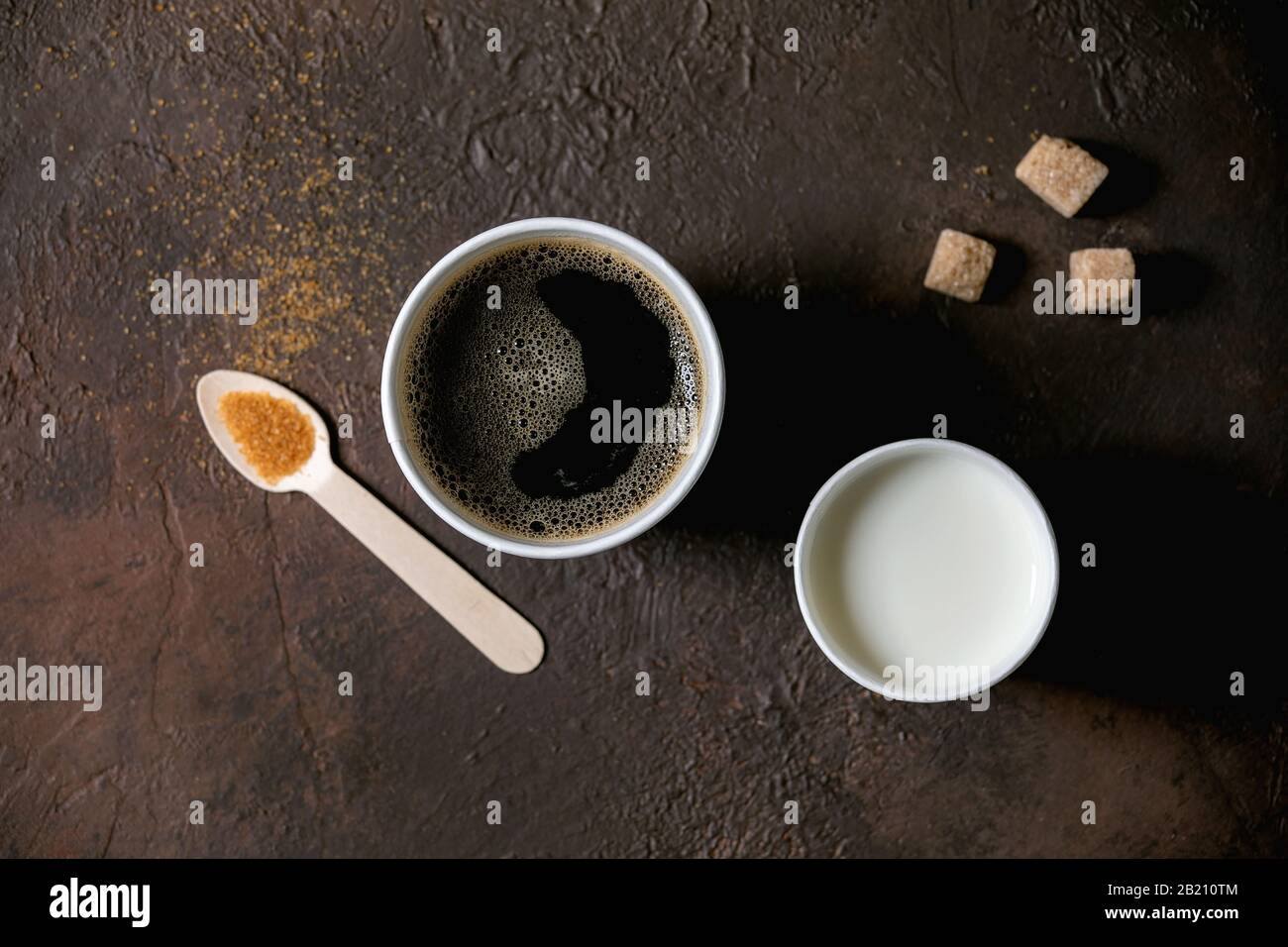 Paper cup of americano coffee Stock Photo - Alamy