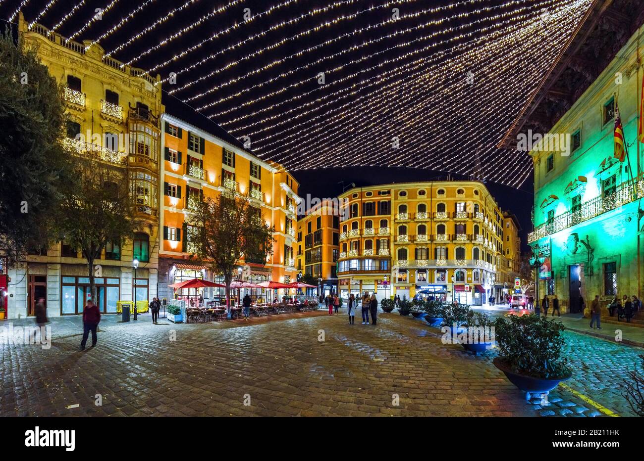 Old town of Palma de Majorca, Place de Cort, Majorca, Balearic Islands, Spain Stock Photo