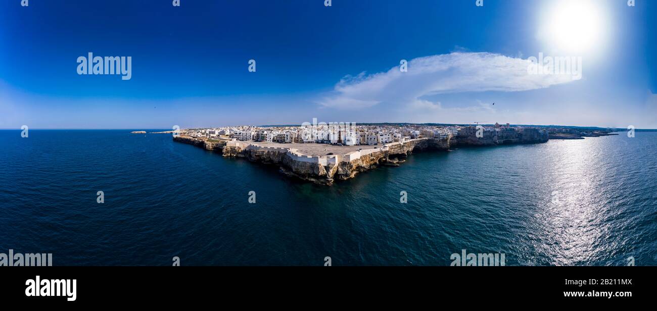 Aerial view drone polignano hi-res stock photography and images - Alamy