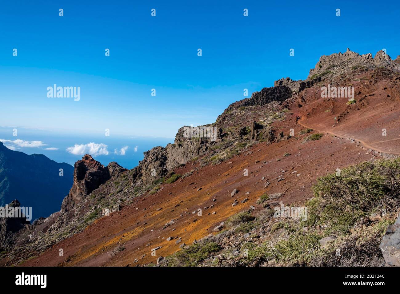 Mirador de Los Andenes with lava rock wall La Pared de Roberto, La