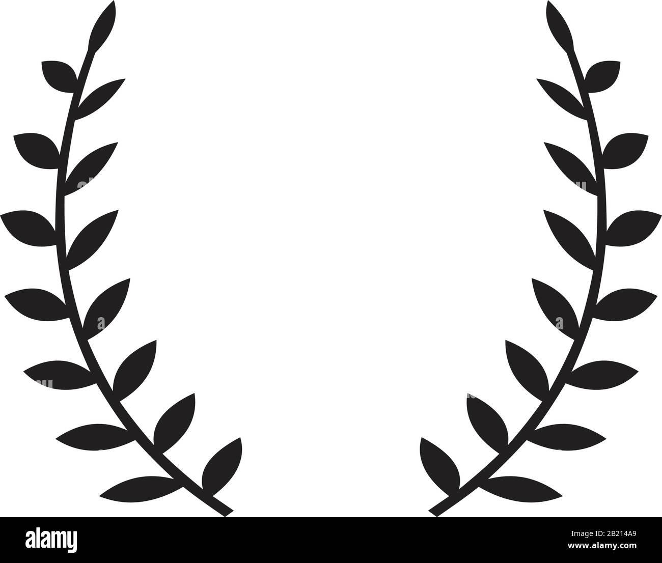 Greek wreaths and heraldic round element with black circular silhouette