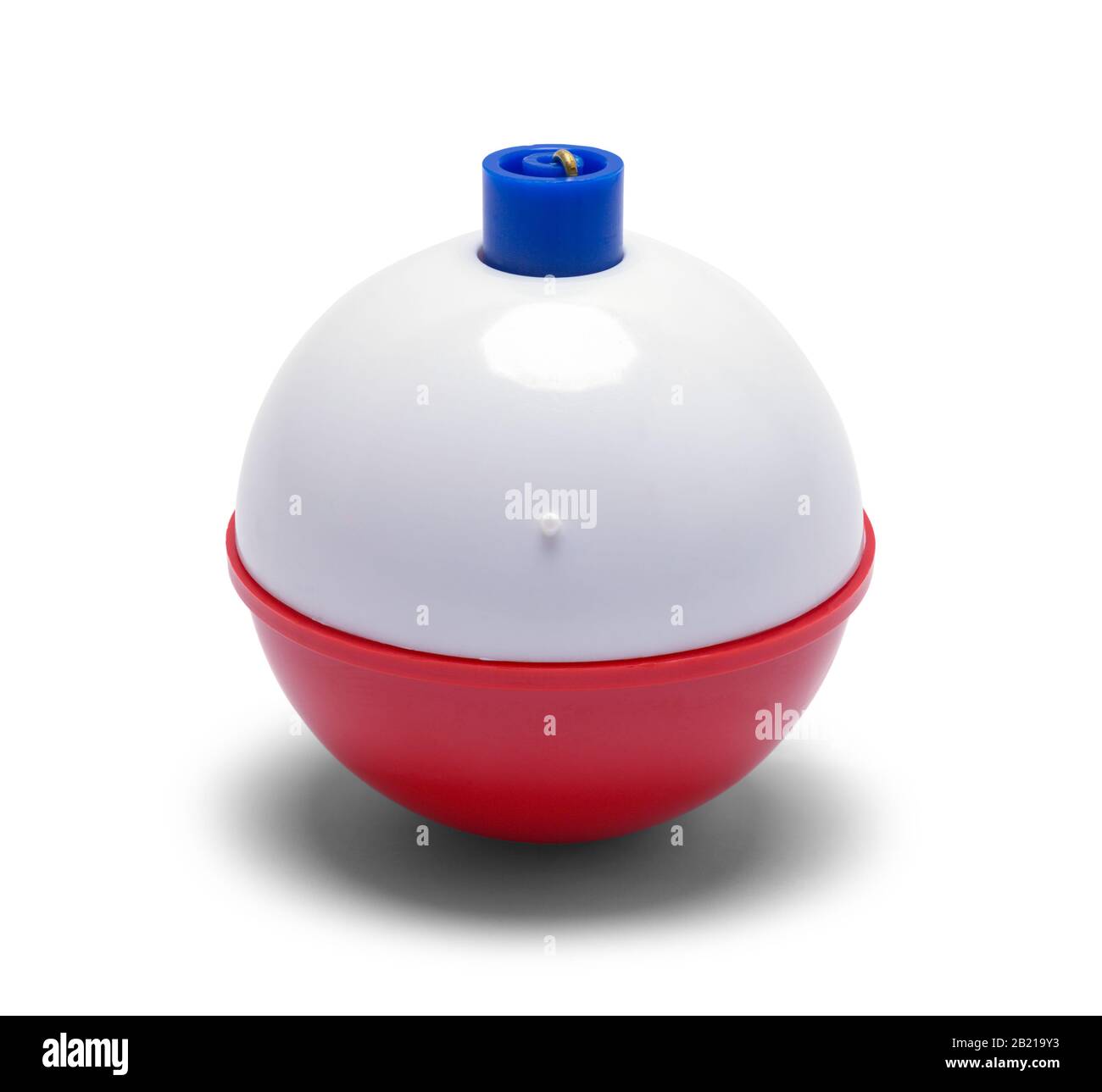 Red White and Blue Plastic Fishing Bobber Isolated on White Stock Photo -  Alamy