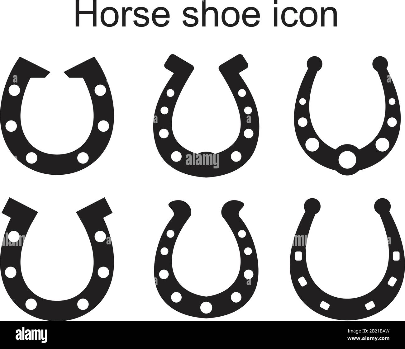 Horse shoe Icon template black color editable. Horse shoe Icon symbol