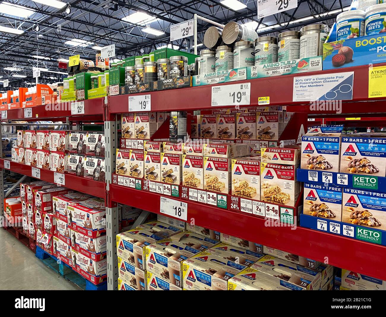 Orlando, FL/USA-2/1/20:The Atkins and Slimfast display waiting for ...