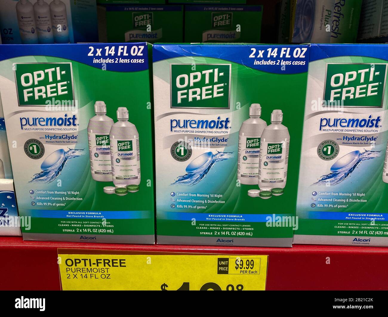 Orlando, FL/USA2/11/20The Optifree by Alcon contact solution display