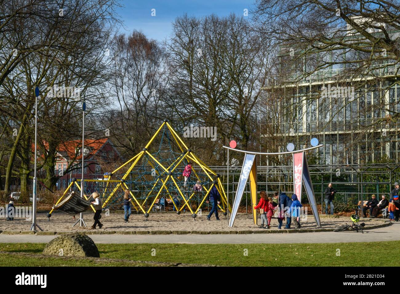 Spielplatz Altonaer Balkon, Altona, Hamburg, Deutschland Stock Photo
