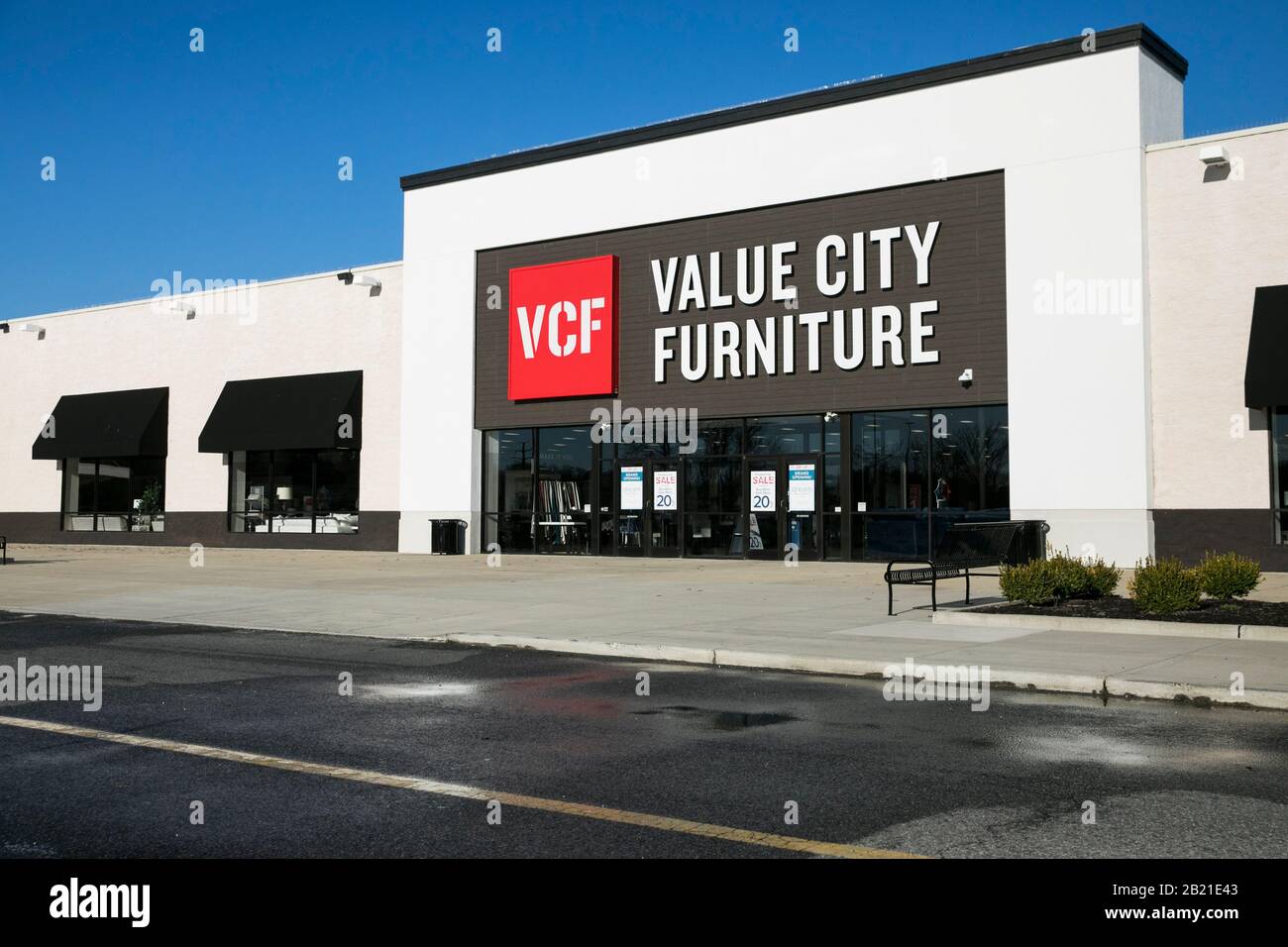 A Logo Sign Outside Of A Value City Furniture Vcf Retail Store