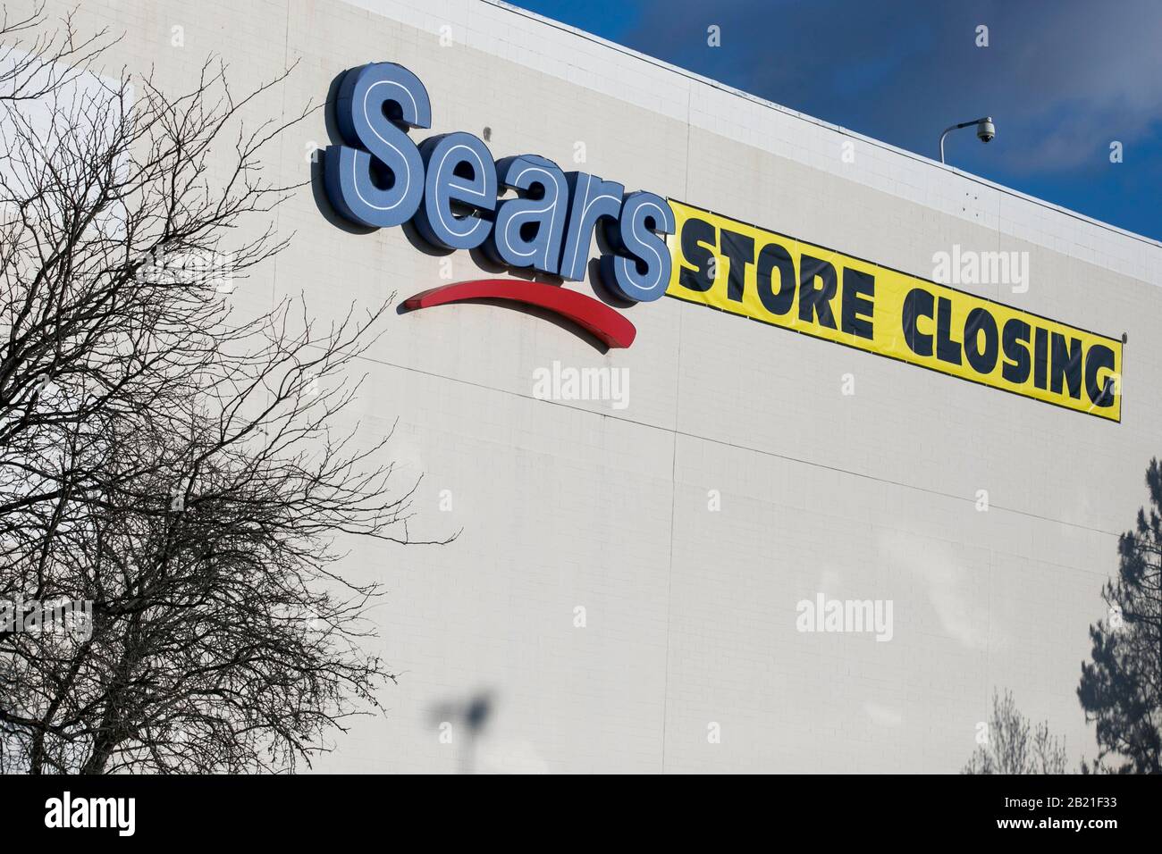 A 'Store Closing' outside of a soon to be closed Sears retail store