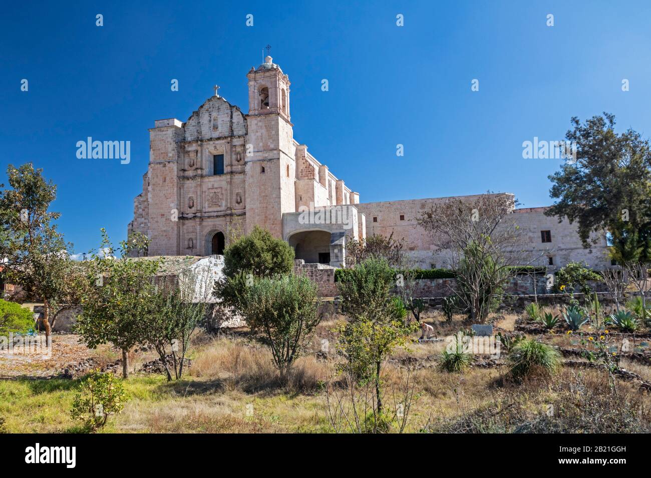 Yanhuitlan, Oaxaca, Mexico - The Templo y Ex-convento de Santo Domingo, the church and mission built in the 16th century by the Dominicans. Stock Photo