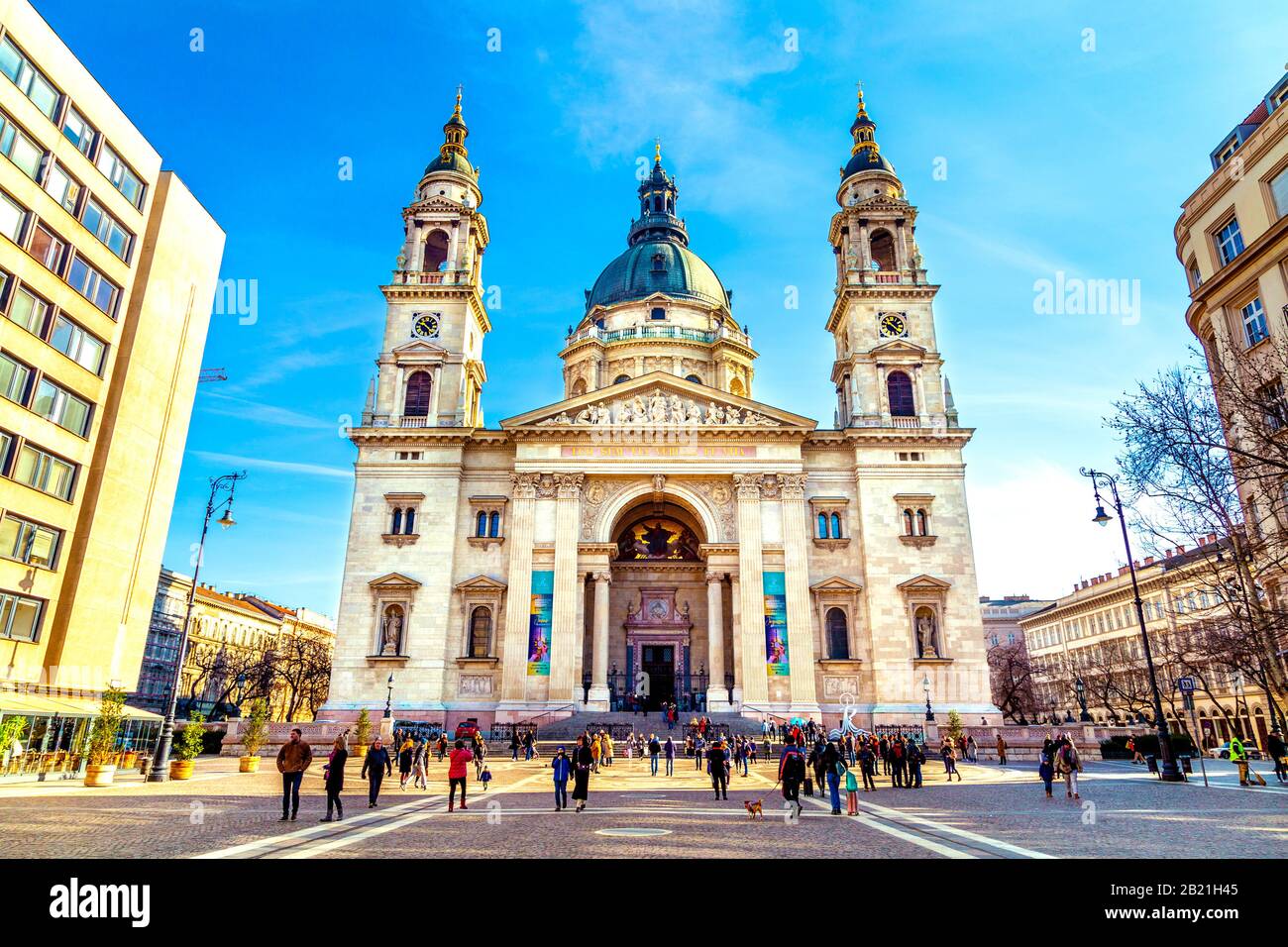 Exterior of St. Stephen's Basilica, Budapest, Hungary Stock Photo
