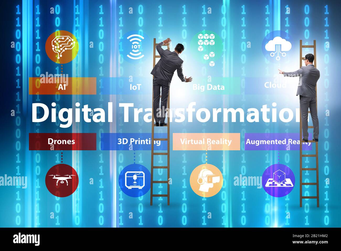 The digital transformation and digitalization technology concept Stock ...
