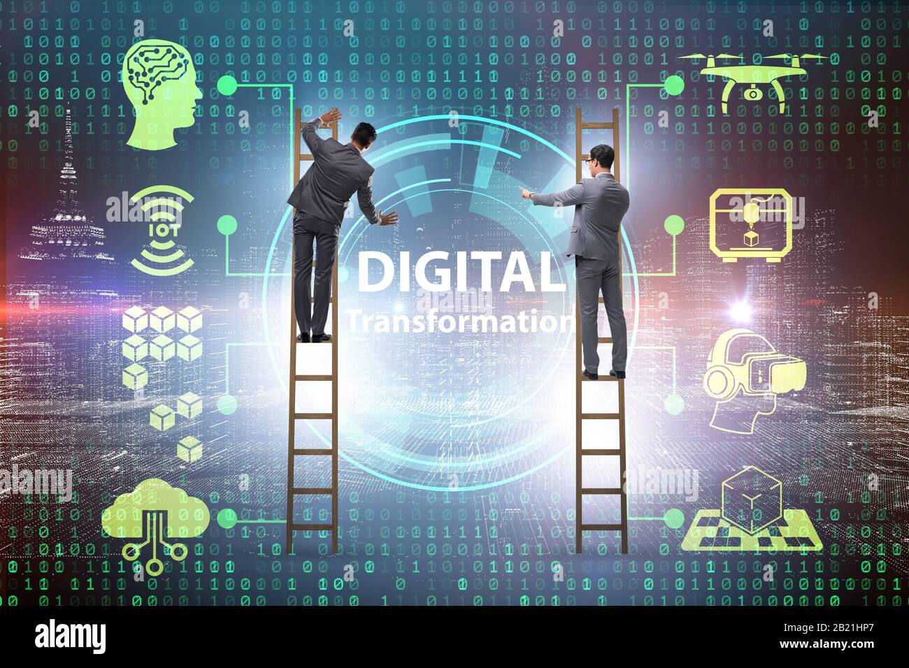 The digital transformation and digitalization technology concept Stock ...