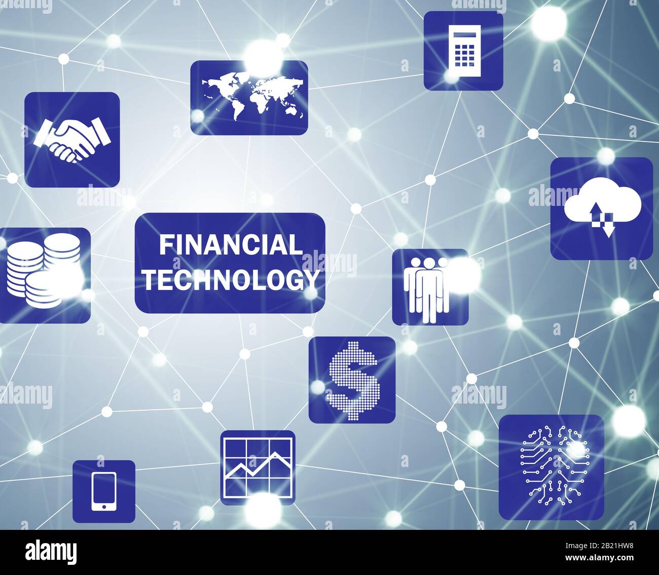 The fintech in financial technology concept Stock Photo - Alamy