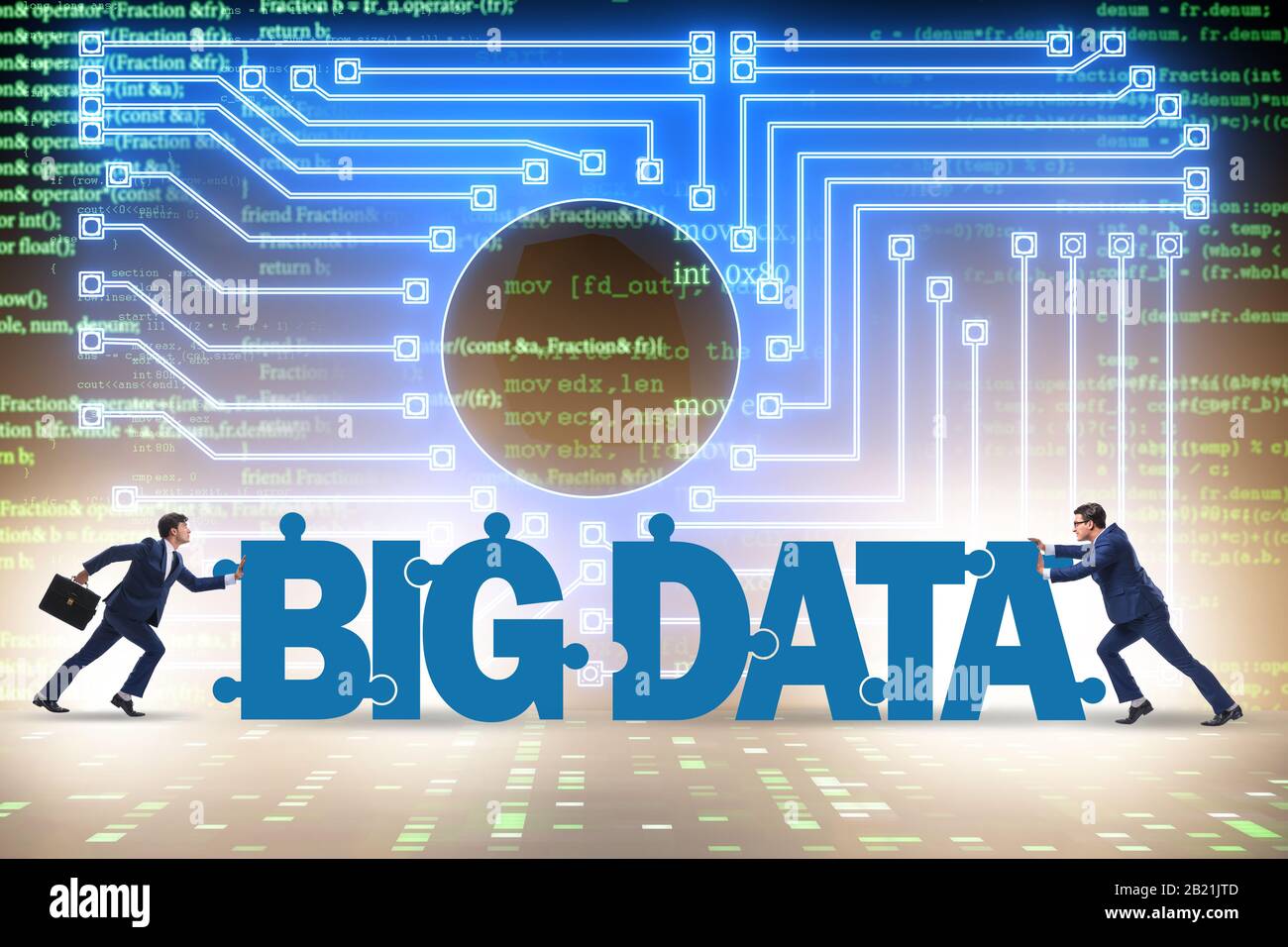 The big data concept with jigsaw puzzle pieces Stock Photo - Alamy