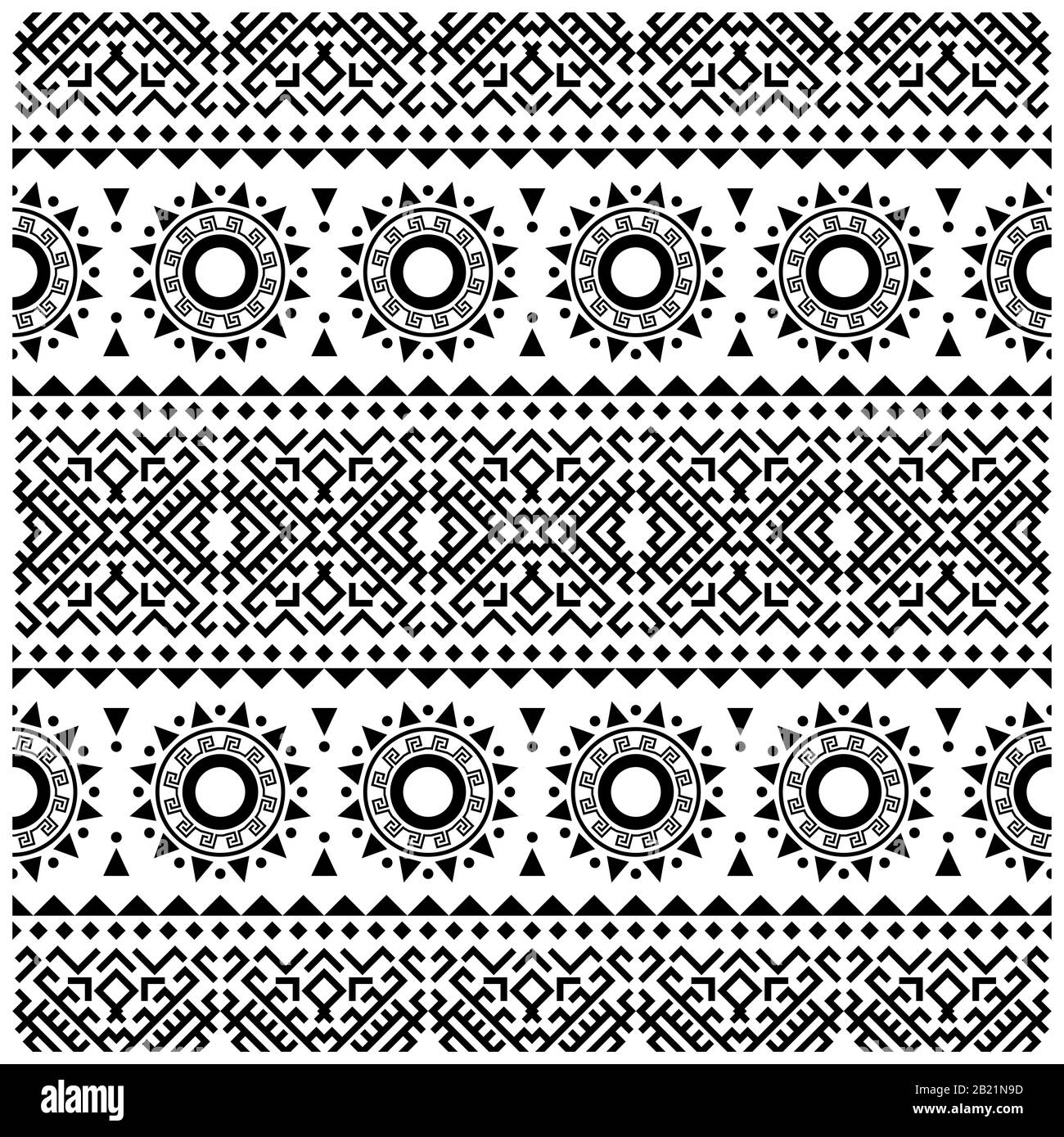 Tribal ethnic vector texture. Stripe seamless pattern in Aztec style ...