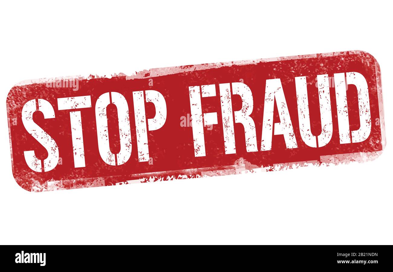 Stop fraud sign or stamp on white background, vector illustration Stock