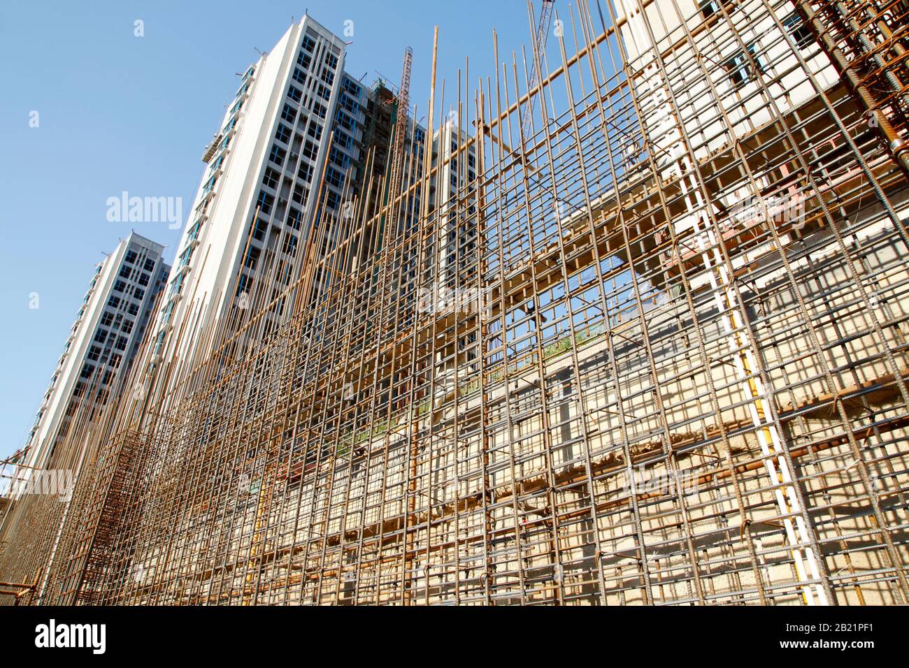 Steel grid on the construction site Stock Photo - Alamy