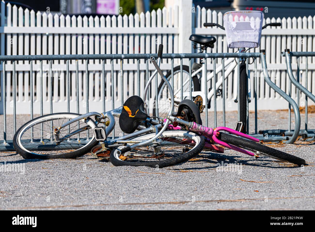 Damaged bike rack hi-res stock photography and images - Alamy
