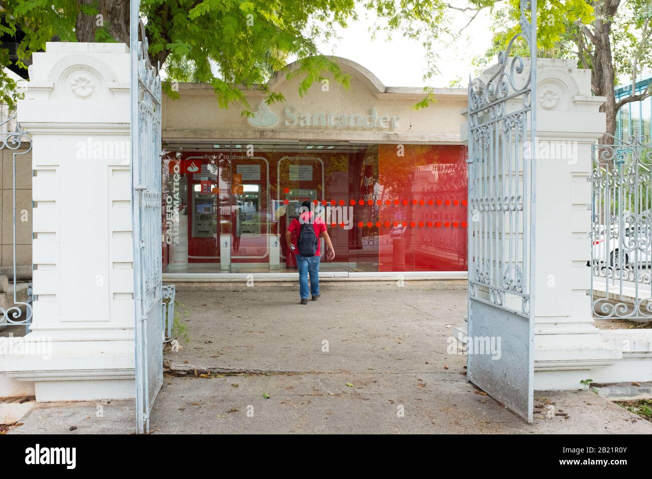 Santander bank, Merida Mexico Stock Photo