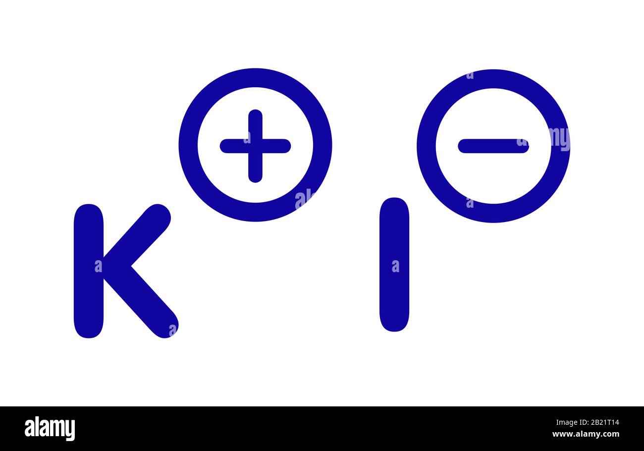 Potassium iodide chemical structure, illustration Stock Photo Alamy
