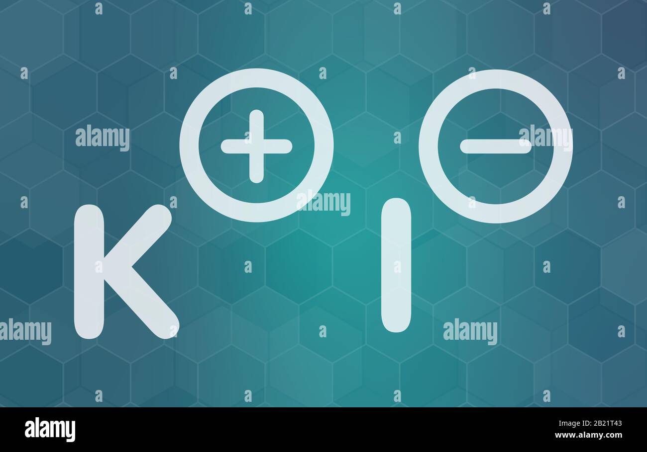 Potassium iodide chemical structure, illustration Stock Photo Alamy