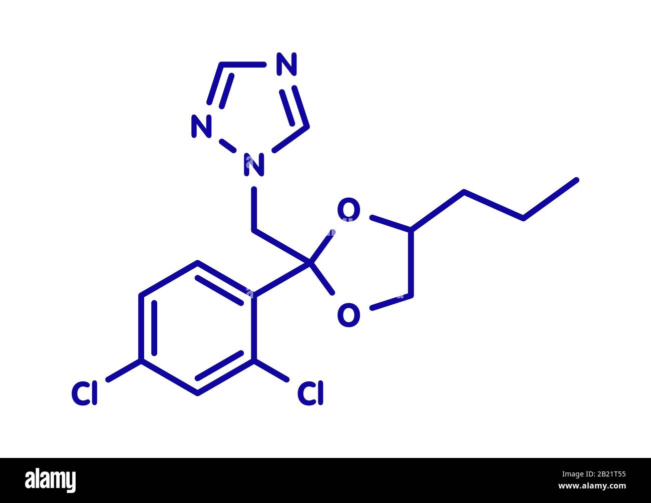 Propiconazole fungicide molecule, illustration Stock Photo Alamy