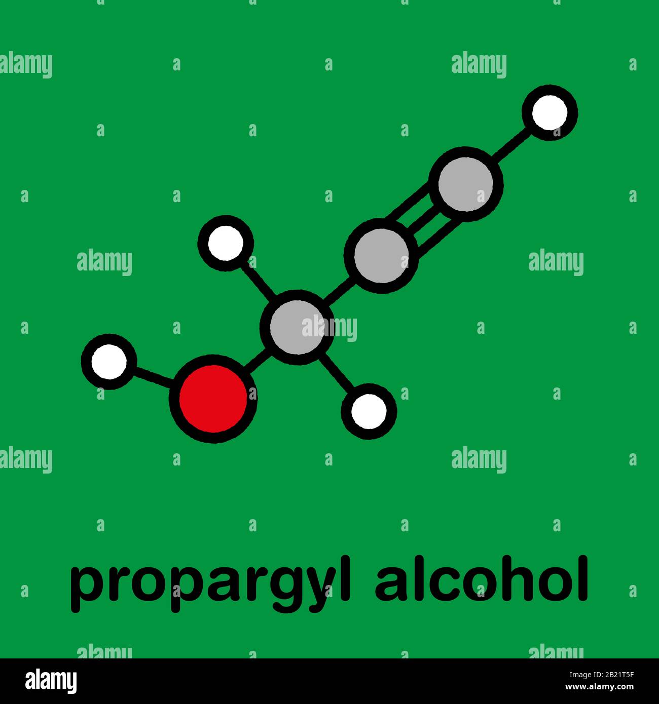 Propargyl Alcohol Molecule Illustration Stock Photo Alamy