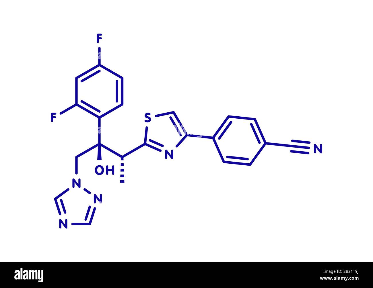 Ravuconazole antifungal drug molecule, illustration Stock Photo Alamy