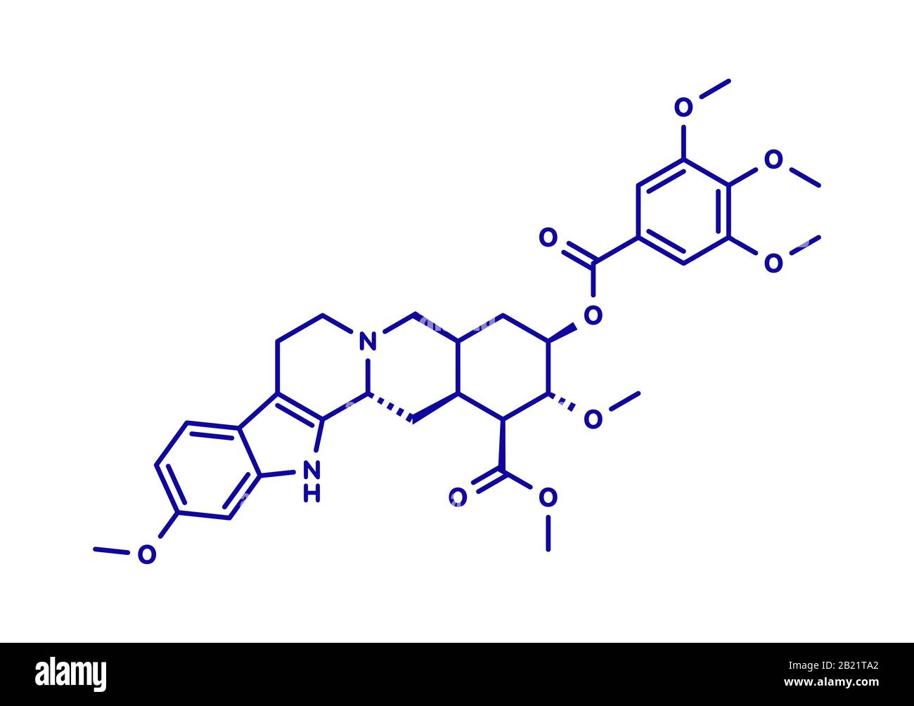 Reserpine alkaloid molecule, illustration Stock Photo - Alamy