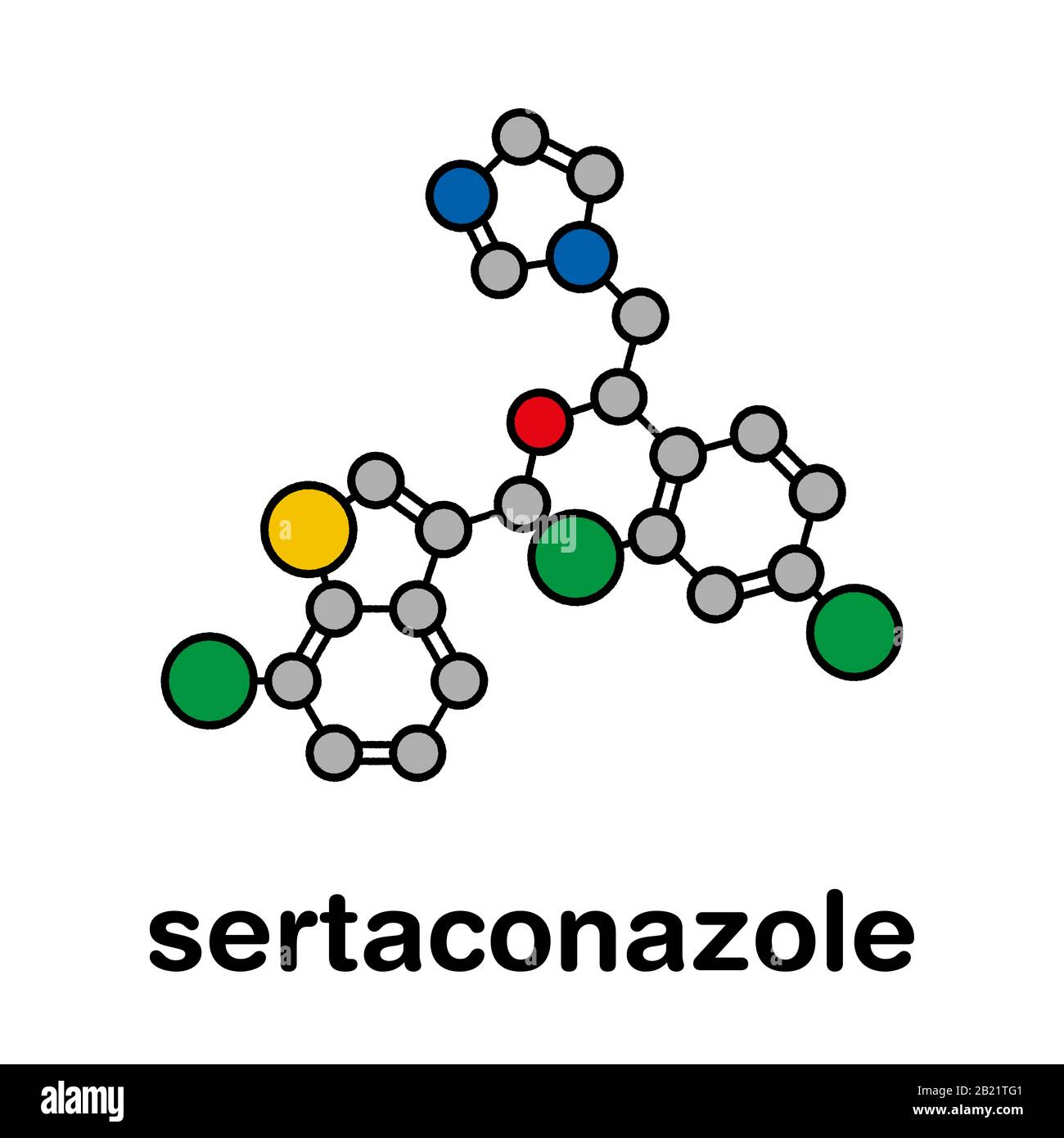 Sertaconazole antifungal drug molecule, illustration Stock Photo Alamy
