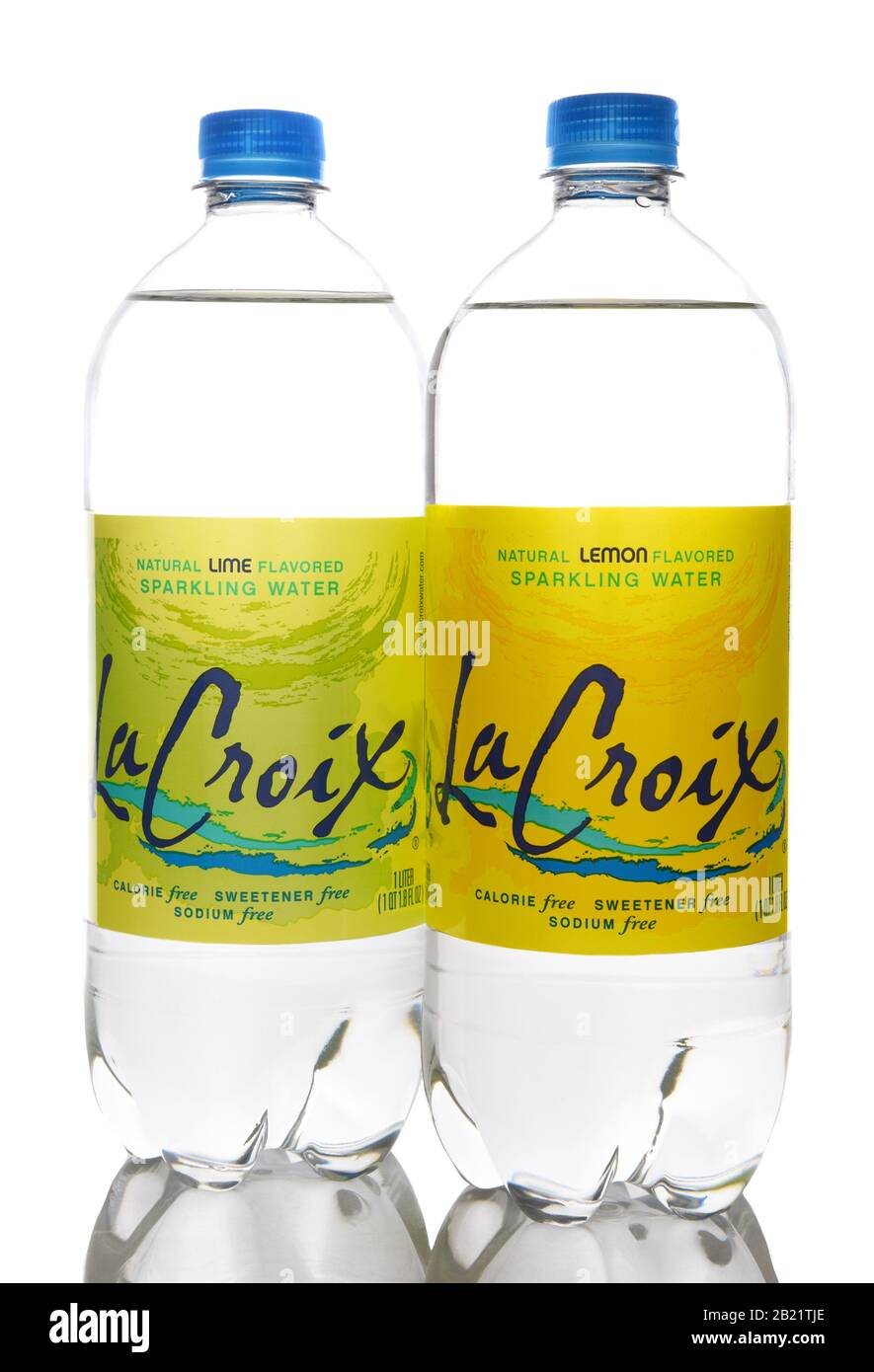 IRVINE, CALIFORNIA 9 OCT 2019 Two bottles of La Croix Flavored