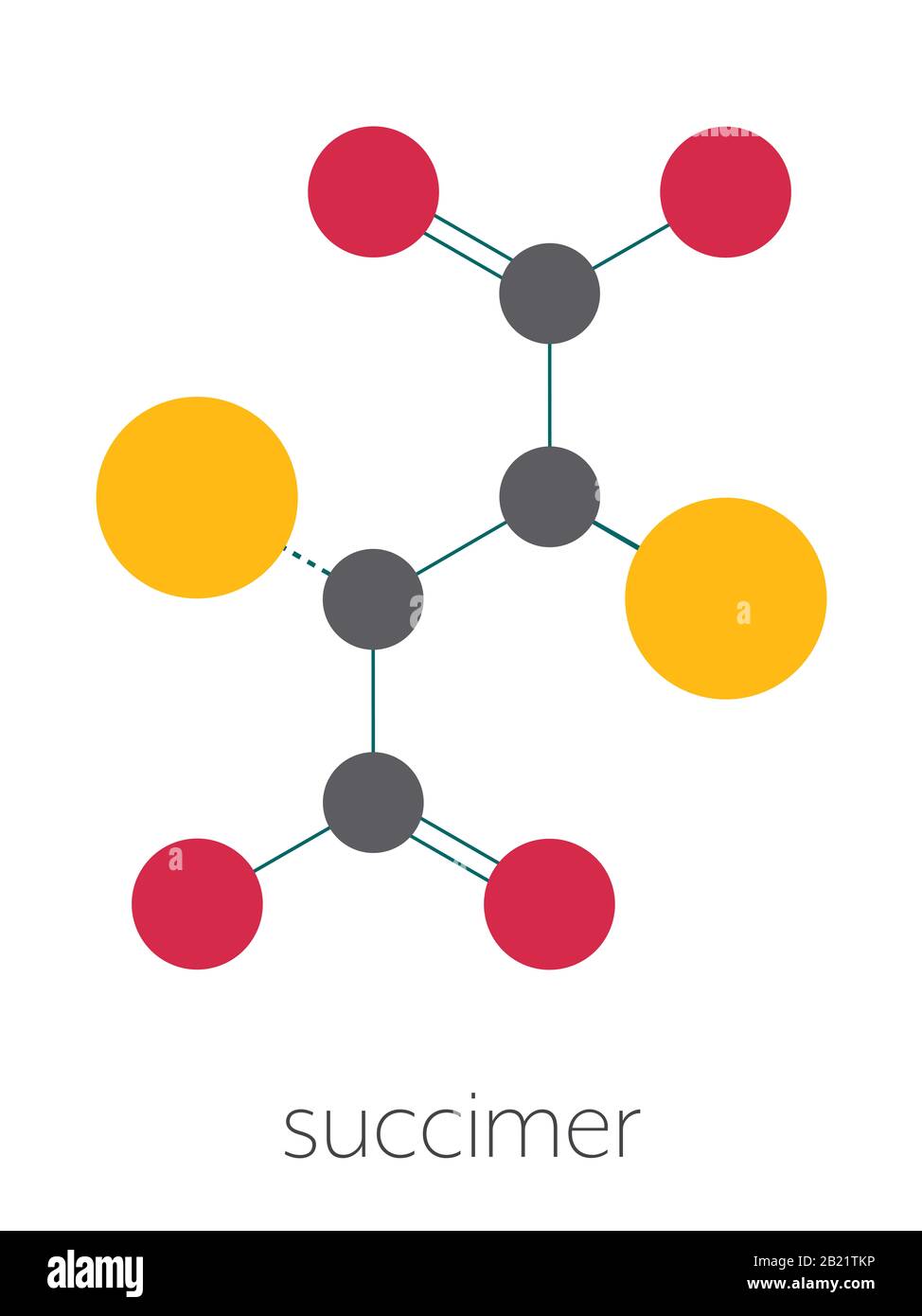 Succimer lead poisoning drug, illustration Stock Photo