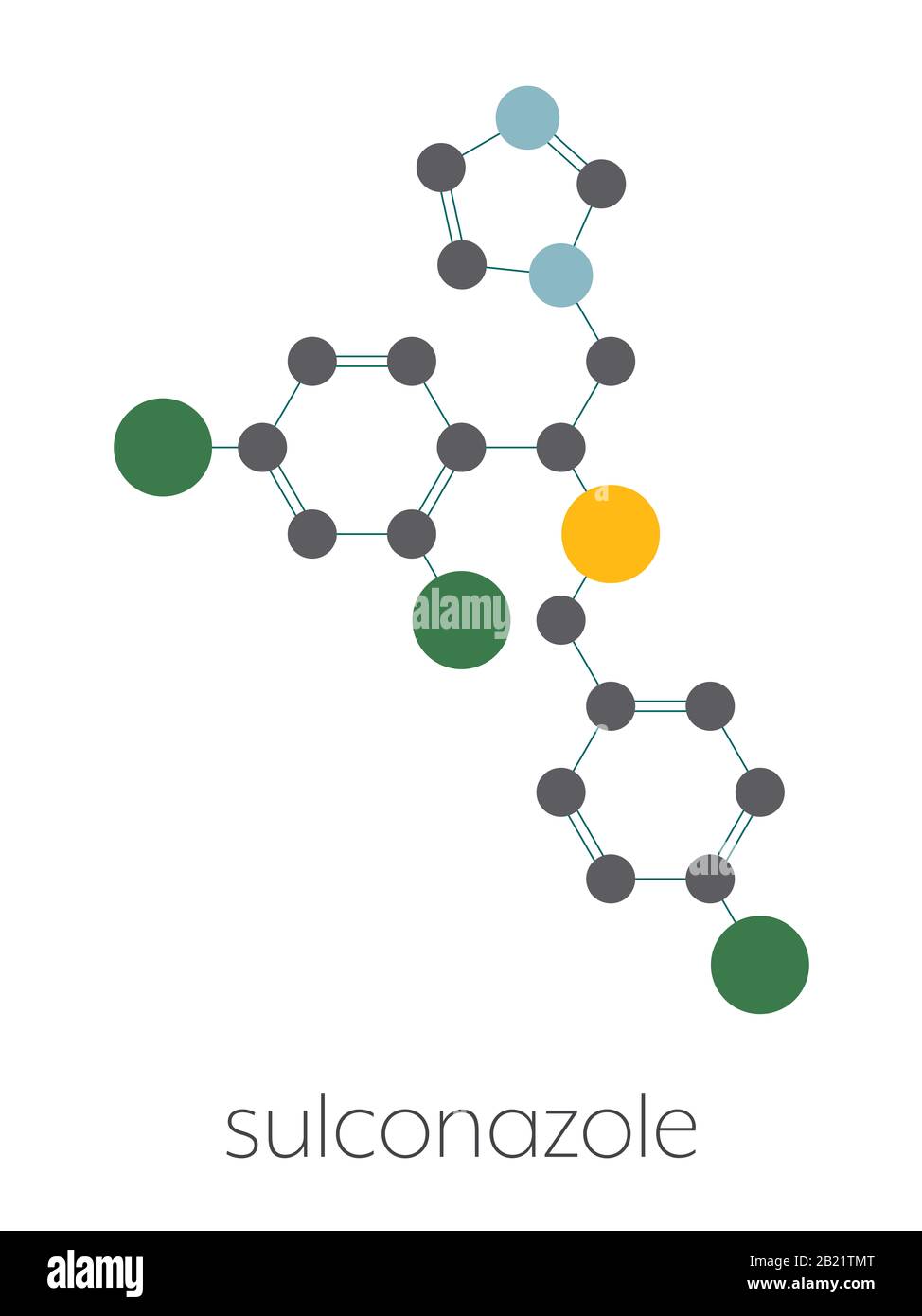 Sulconazole antifungal drug molecule, illustration Stock Photo Alamy