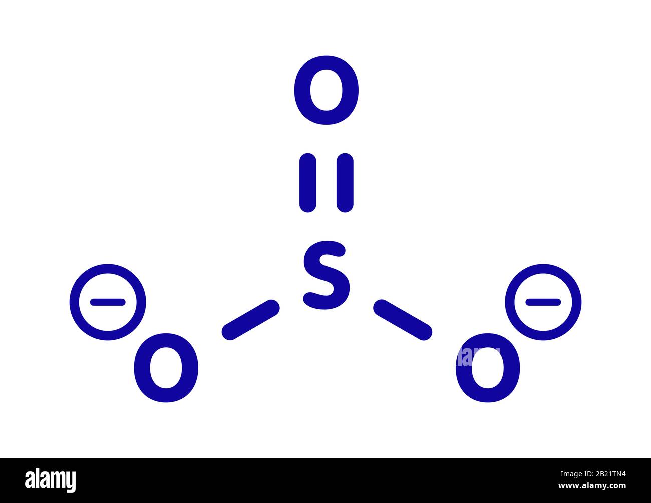 Sulfite anion chemical structure, illustration Stock Photo - Alamy