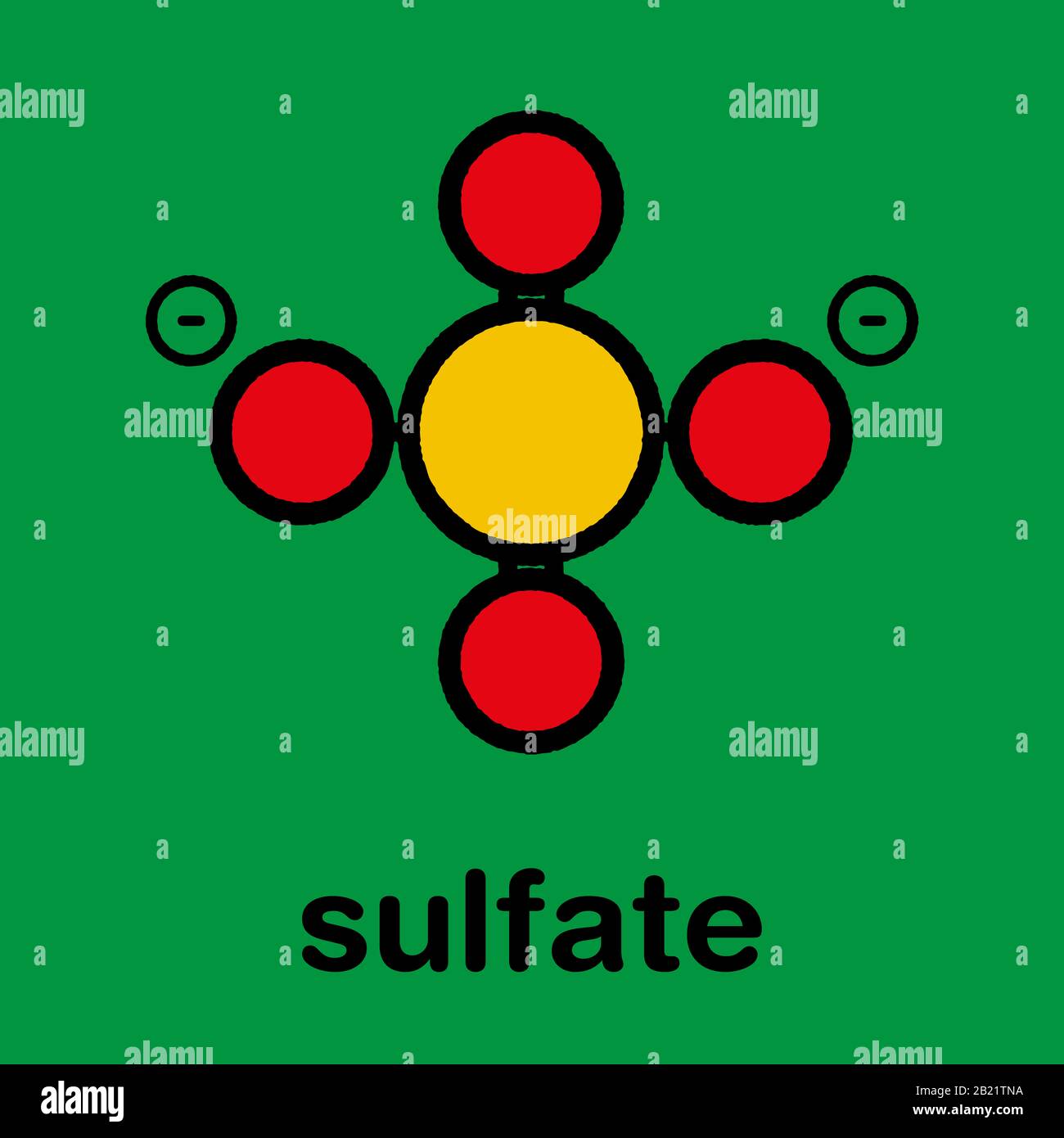 Sulfate anion chemical structure, illustration Stock Photo Alamy