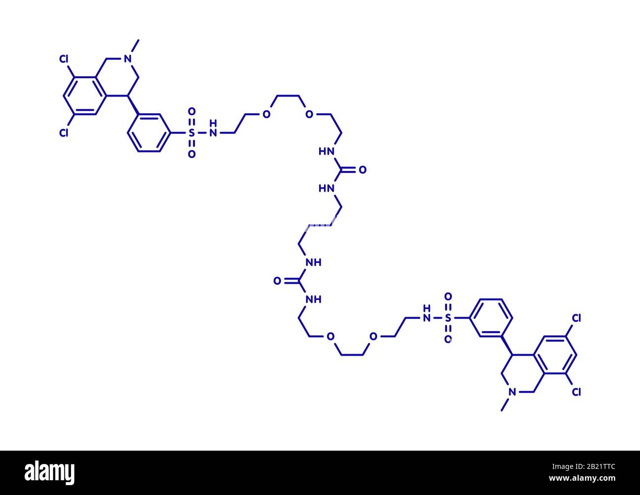 Tenapanor drug molecule, illustration Stock Photo