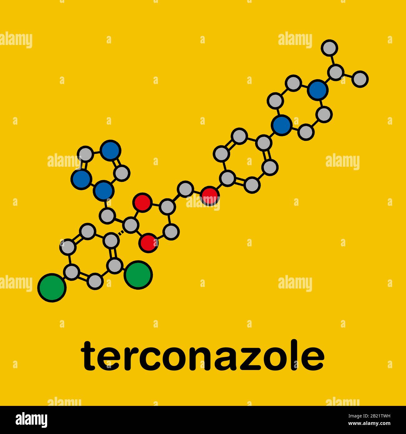 Terconazole antifungal drug molecule, illustration Stock Photo Alamy