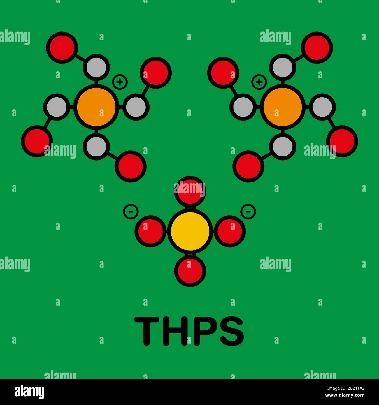 THPS biocide molecule, illustration Stock Photo