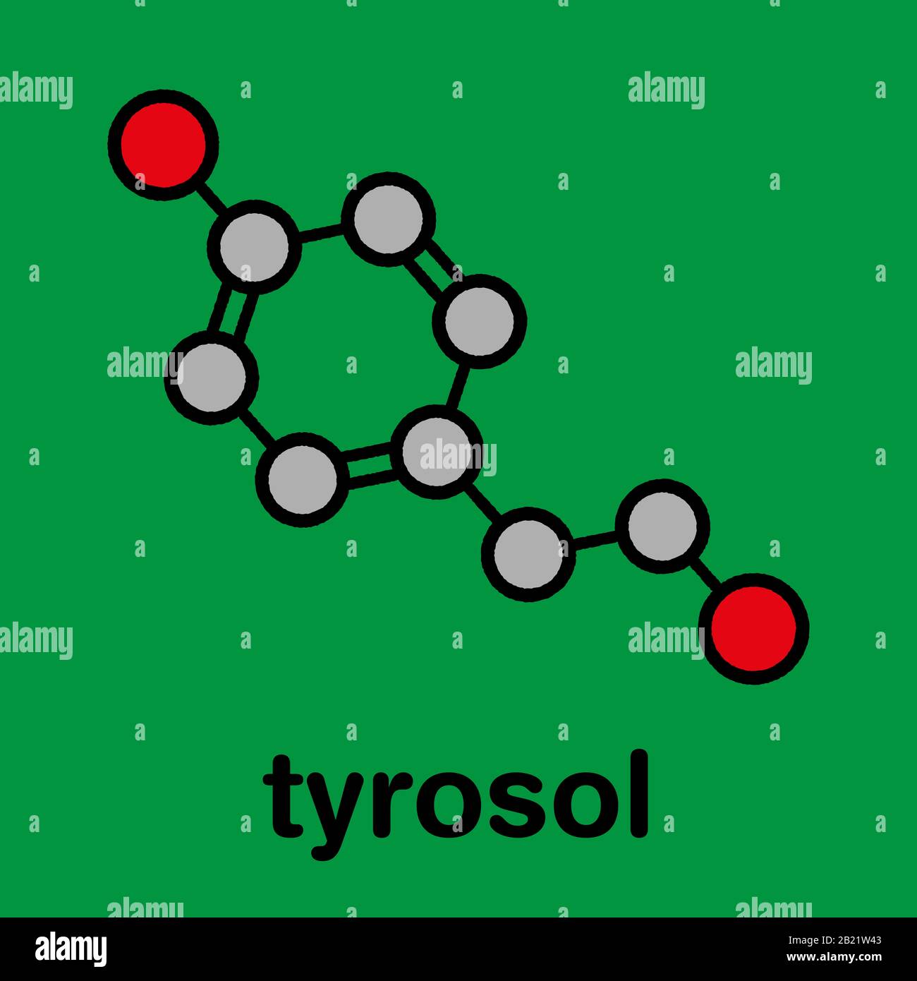 Tyrosol molecule, illustration Stock Photo - Alamy