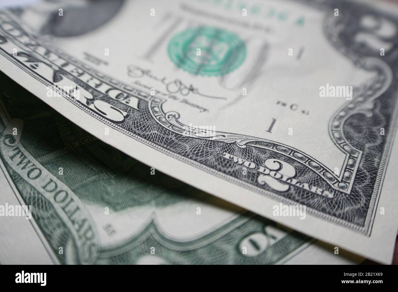 Two Dollar Bill Close Up High Quality Stock Photo - Alamy